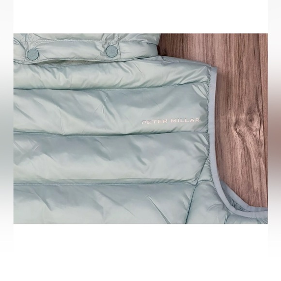 Peter Millar Golf Chiron Hooded Vest Cirrus Blue LF2EZ302 Women’s Size Large NWT - Picture 6 of 13